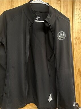 Black Full-Zip Jacket with I.C.E. Star Logo